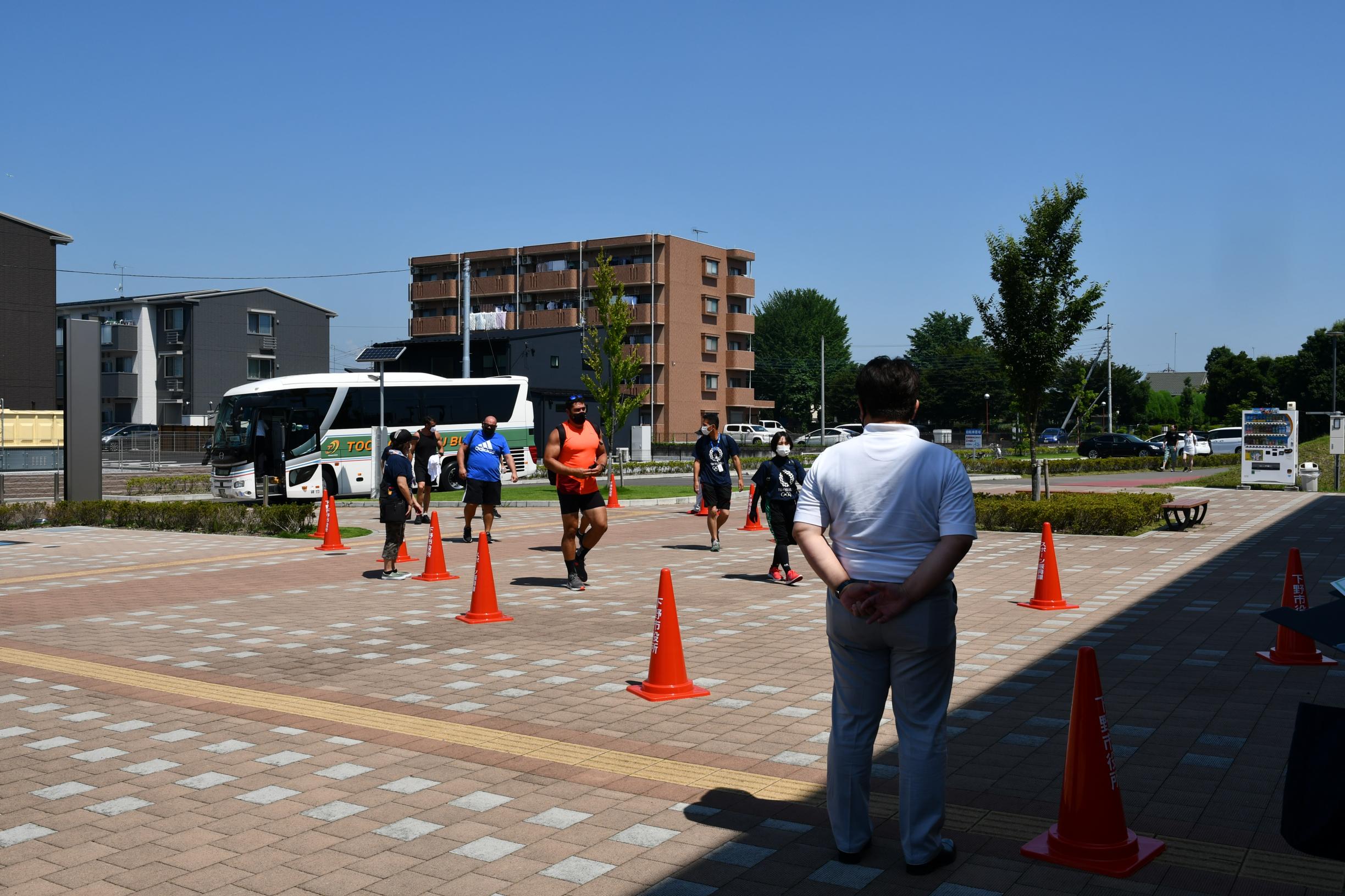 市長のお出迎えの様子