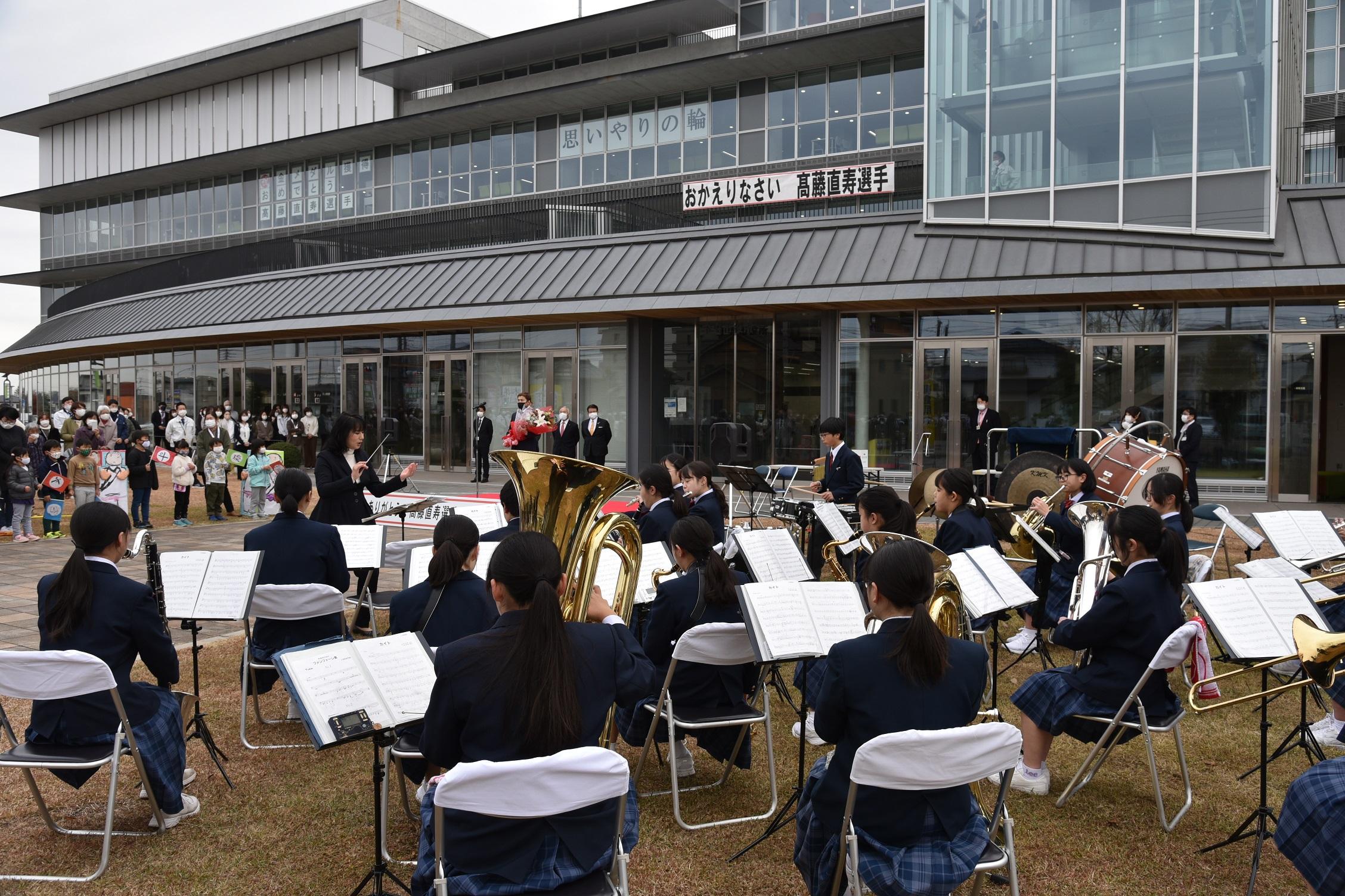 南河内第二中学校吹奏楽部による演奏 南河内第二中学校吹奏楽部による演奏