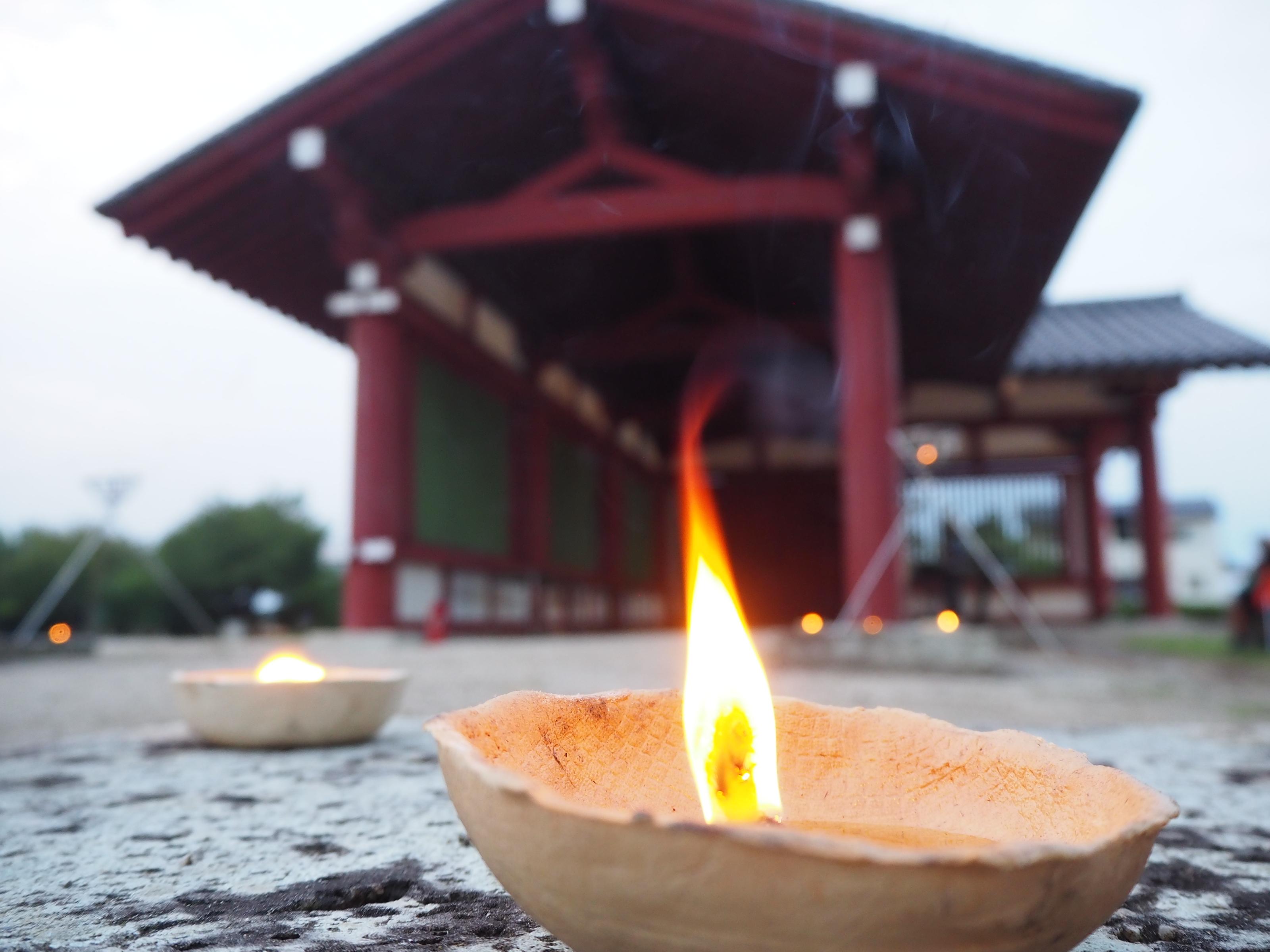 【下野薬師寺歴史館】第15回下野薬師寺跡エゴマ灯明の会を開催しました
