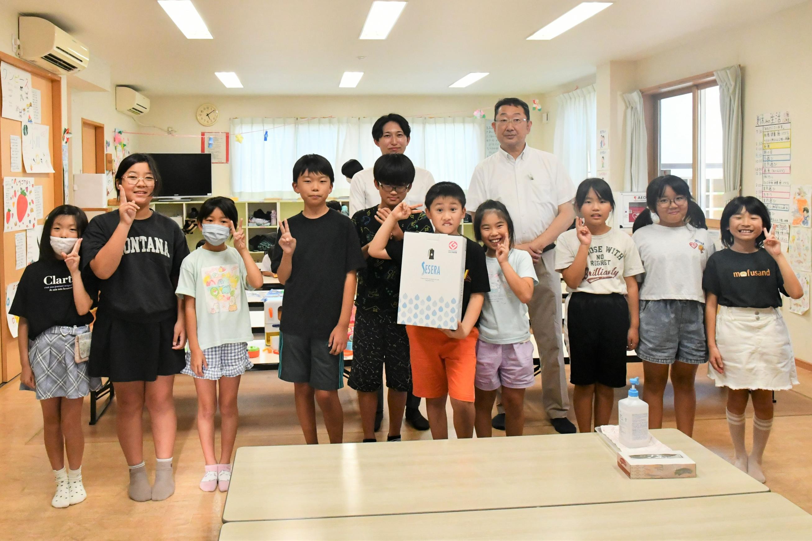 石北学童保育室での受け入れ式